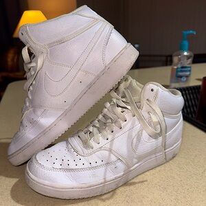 White Nike Hightops